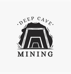 Vintage Classic Mining Cave Logo