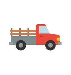 Farmer Pickup Truck Icon Old Retro