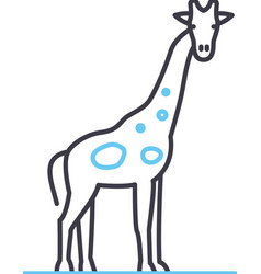 Giraffe Line Icon Outline Symbol