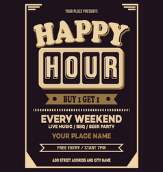 Happy Hour Party Poster Flyer Design