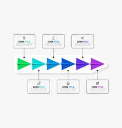 Infographic Template 6 Paper Planes In A Row