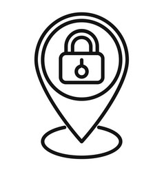 Location Privacy Icon Outline Data Protect