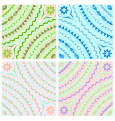 Set Of Square Backgrounds Of Green Blue Pink