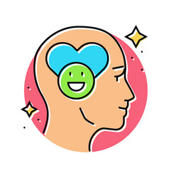 Emotional Well Being Mental Health Color Icon