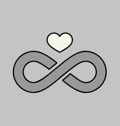 Infinity Sign And Heart Symbol Of Eternal Love