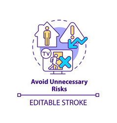 Avoid Unnecessary Risks Concept Icon