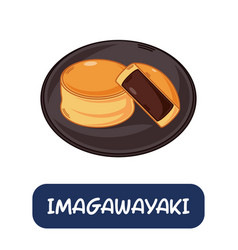 Cartoon Imagawayaki Japanese Food Isolated