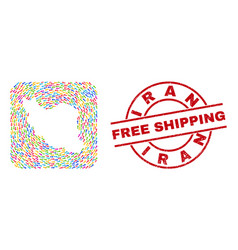 Free Shipping Watermark Stamp Seal And Iran Map