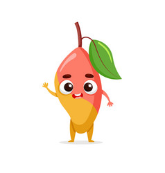 Funny Cartoon Mango Kawaii Fruit Character Food