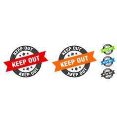 Keep Out Stamp Out Round Ribbon Sticker Tag