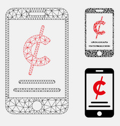 Mobile Micropayment Mesh Wire Frame Model