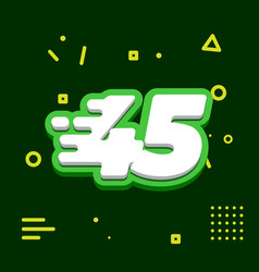 Number 45 3d Speed Icon