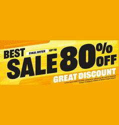 Banner With Best Sale Final Offer Up To 80 Percent