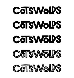 Cotswolds Hand Lettering Element Bold