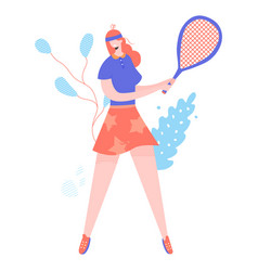 Unusual Character Girl Involved In Tennis