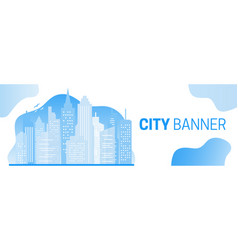 Blue City Website Banner With Buildings