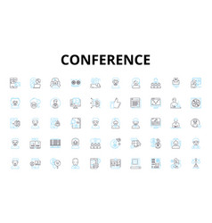 Conference Linear Icons Set Nerking