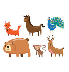 Set Of Animals Wildlife Character