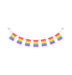 Rainbow Garland Pride Month Flag Bunting Divider