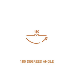 180 Degrees Angle Concept 2 Colored Icon Simple