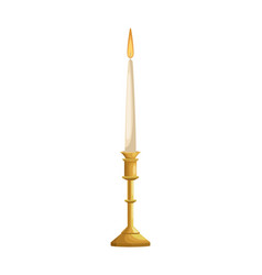 Golden Chandelier With Candle