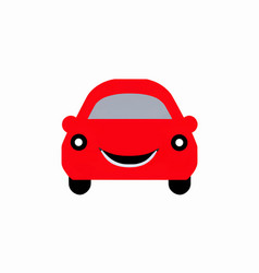 Car Emoji Cartoon Face On White Background