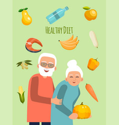 Elderly Couple With Vegetables