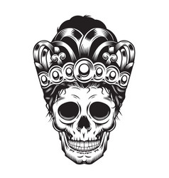 Prince Skull Mom In Crown Head Design On White