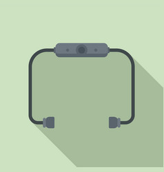 Bluetooth Earbuds Icon Flat Style