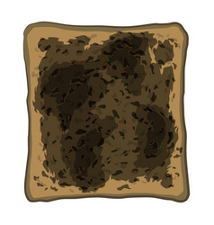 Bread Burned Toast Top View Food