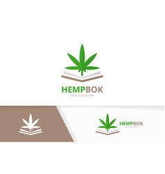 Marijuana Leaf And Open Book Logo