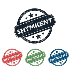 Round Shymkent City Stamp Set