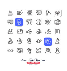 Costumer Review Outline Icons