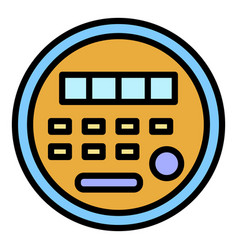 Electric Energy Meter Icon Color Outline