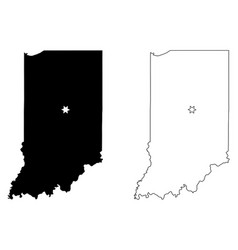 Indiana In State Maps Usa With Capital City Star