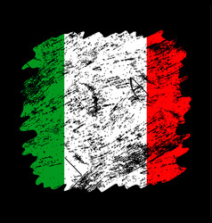 Italy Flag Grunge Brush Background Old Brush Flag