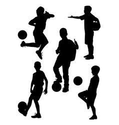 Junior Soccer Player Silhouette 02