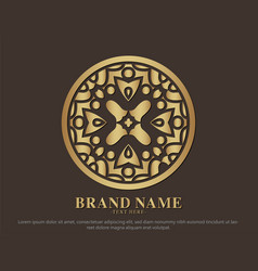 Luxury Ornament Logo Line Art