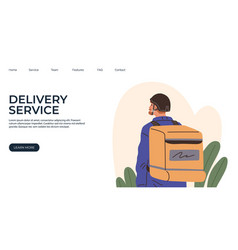 Delivery Man Walking Courier Shipping Goods Or