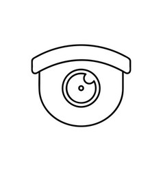 Dome Camera Line Icon Outline Sign Linear