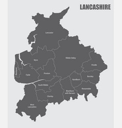 Lancashire County Administrative Map