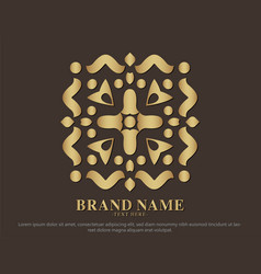 Luxury Ornament Logo Line Art