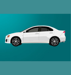 Luxury White Car Side View Graphic Design