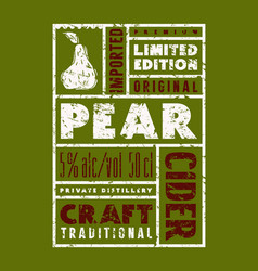 Template Label For Pear Cider