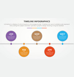 Timeline Infographic Concept With Circle Monthly