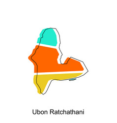 Ubon Ratchathani Map Of Thailand Design