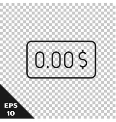 Black Line Zero Cost Icon Isolated On Transparent