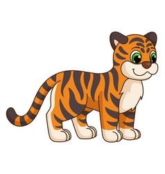 Funny Tiger Wild Jungle Predator Cartoon Animal