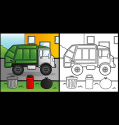 Garbage Truck Coloring Page Vehicle