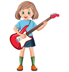 Girl Playing Electric Guitar